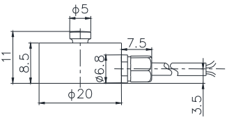 微型壓力傳感器CAZF-Y20尺寸圖1